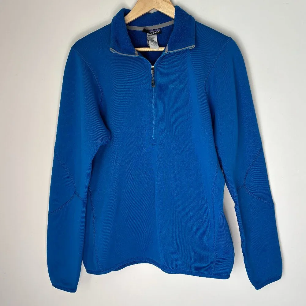 Patagonia Men's Blue Fleece Quarter Zip Pullover Long Sleeve Size Large A112